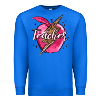 True Royal teacher lightning bolt valentine s day Premium Sweatshirt - MaliasSmallBusiness