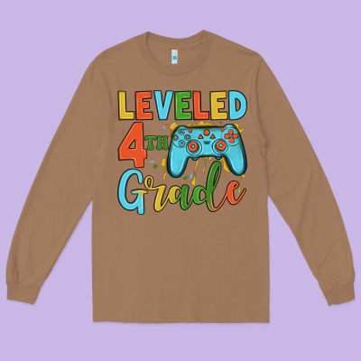 Leveled 4th Grade Long Sleeve Tee Designed By Jahusdesignshop