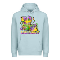 Blue Mist louisiana mardi gras state map Premium Hoodie - LillyAllenDesigns