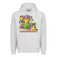 Dove Grey louisiana mardi gras state map Premium Hoodie - LillyAllenDesigns