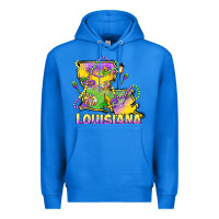 True Royal louisiana mardi gras state map Premium Hoodie - LillyAllenDesigns
