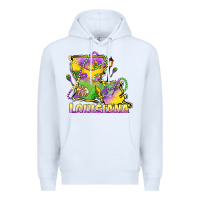 White louisiana mardi gras state map Premium Hoodie - LillyAllenDesigns