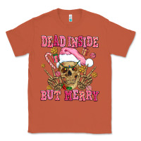 Copper dead inside but merry  pink christmas skeleton Classic Tee - AdoDesignShop