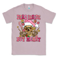 Lilac dead inside but merry  pink christmas skeleton Classic Tee - AdoDesignShop