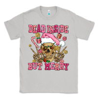 Moon Dust dead inside but merry  pink christmas skeleton Classic Tee - AdoDesignShop