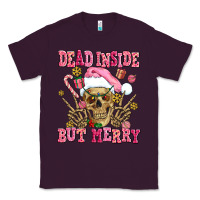 Plum dead inside but merry  pink christmas skeleton Classic Tee - AdoDesignShop