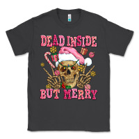 Smoke dead inside but merry  pink christmas skeleton Classic Tee - AdoDesignShop