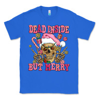 True Royal dead inside but merry  pink christmas skeleton Classic Tee - AdoDesignShop