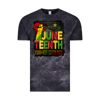 Cloud Black juneteenth fist free ish since 1865 with background Vintage Tee - HRA Design Shop