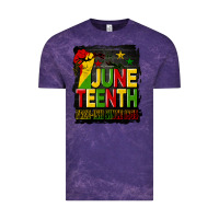 Cloud Purple juneteenth fist free ish since 1865 with background Vintage Tee - HRA Design Shop