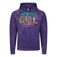 Cloud Purple racing girl Vintage Hoodie - Zillion Design Studio