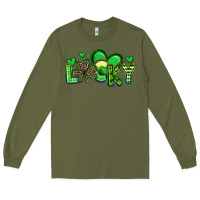 Army Green lucky st patrick s day Long Sleeve Tee - Artiststas