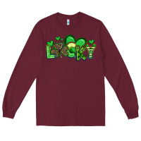Burgundy lucky st patrick s day Long Sleeve Tee - Artiststas