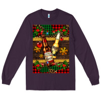 Plum snow and beer bottles Long Sleeve Tee - AdoDesignShop