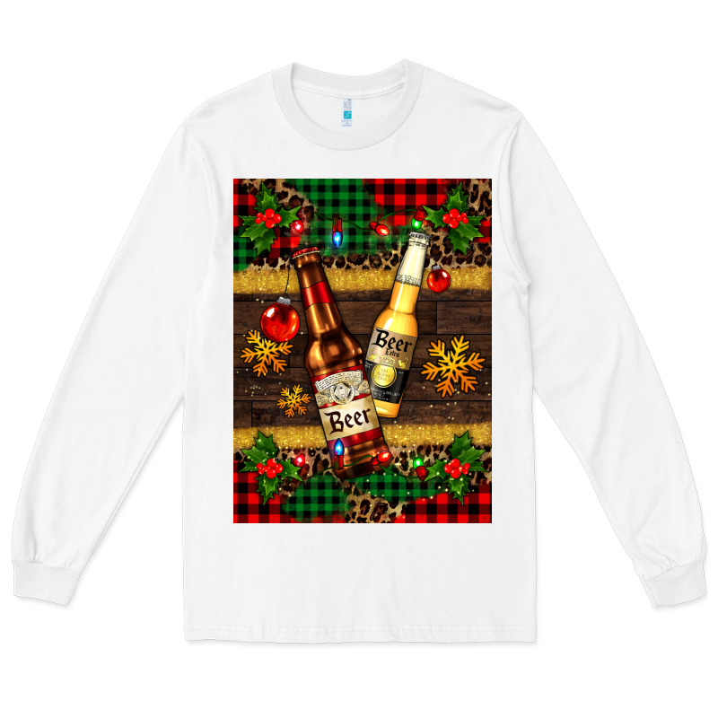 Snow And Beer Bottles Long Sleeve Tee by AdoDesignShop | Teevron
