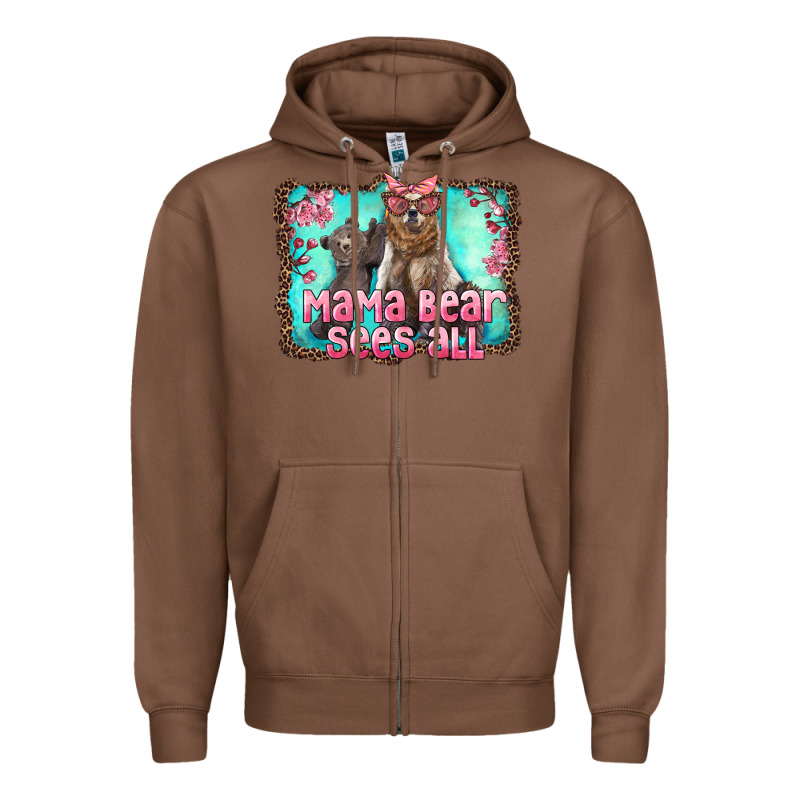 Mama Bear Sees All Zipper Hoodie by Artiststas | Teevron