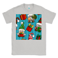 Moon Dust christmas gnomes and gift box seamless pattern Classic Tee - BundleAndBundleShop