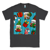 Smoke christmas gnomes and gift box seamless pattern Classic Tee - BundleAndBundleShop