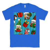 True Royal christmas gnomes and gift box seamless pattern Classic Tee - BundleAndBundleShop