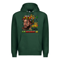 Sports Green juneteenth is my independence day Premium Hoodie - LillyAllenDesigns