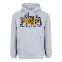 Heather Grey boy mom from son up to sun down Heavyweight Hoodie - MaliasSmallBusiness