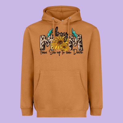 Boy Mom From Son Up To Sun Down Heavyweight Hoodie Designed By Maliassmallbusiness