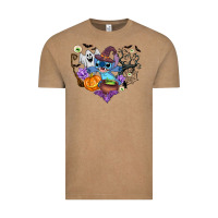 Vintage Coffee stitch heart halloween Vintage Tee - AdoDesignShop