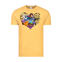 Vintage Mustard stitch heart halloween Vintage Tee - AdoDesignShop