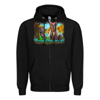 Black mama bear sees all with sunflowers Zipper Hoodie - Artiststas