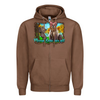 Chestnut mama bear sees all with sunflowers Zipper Hoodie - Artiststas