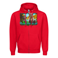 Red mama bear sees all with sunflowers Zipper Hoodie - Artiststas