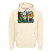 Sandshell mama bear sees all with sunflowers Zipper Hoodie - Artiststas