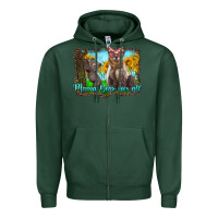 Sports Green mama bear sees all with sunflowers Zipper Hoodie - Artiststas