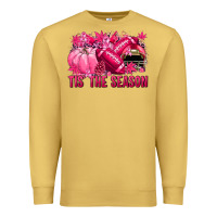 Antique Gold Tis' the season Football Breast Cancer Premium Sweatshirt - NancyCooperArtShop