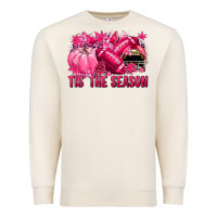 Sandshell Tis' the season Football Breast Cancer Premium Sweatshirt - NancyCooperArtShop