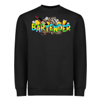 Black bartender Heavyweight Sweatshirt - Zillion Design Studio