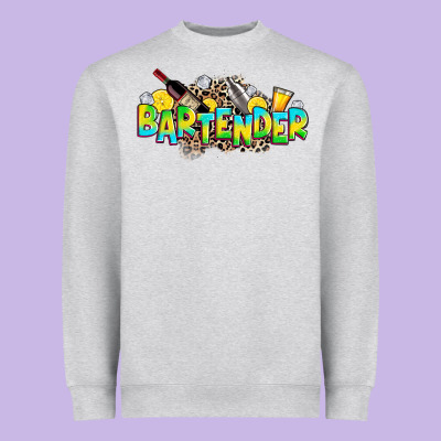 Bartender Heavyweight Sweatshirt Designed By Zillion Design Studio