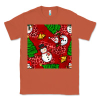 Copper christmas snowman and trees seamless pattern Classic Tee - BundleAndBundleShop