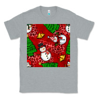Heather Grey christmas snowman and trees seamless pattern Classic Tee - BundleAndBundleShop
