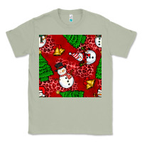 Matcha christmas snowman and trees seamless pattern Classic Tee - BundleAndBundleShop