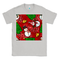 Moon Dust christmas snowman and trees seamless pattern Classic Tee - BundleAndBundleShop