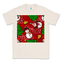 Natural christmas snowman and trees seamless pattern Classic Tee - BundleAndBundleShop