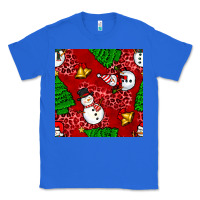 True Royal christmas snowman and trees seamless pattern Classic Tee - BundleAndBundleShop