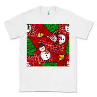 White christmas snowman and trees seamless pattern Classic Tee - BundleAndBundleShop