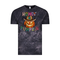 Cloud Black howdy pumpkin Vintage Tee - CowhideDigitalArt