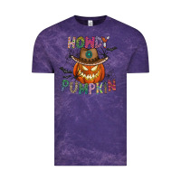 Cloud Purple howdy pumpkin Vintage Tee - CowhideDigitalArt