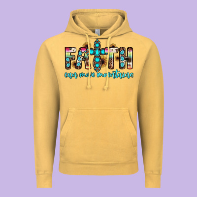 Faith Can Move Mountains Vintage Hoodie Designed By Jahusdesignshop