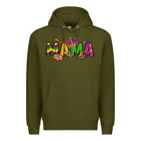Army Green mama mardi gras Premium Hoodie - LillyAllenDesigns