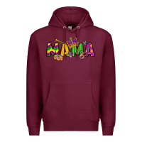 Burgundy mama mardi gras Premium Hoodie - LillyAllenDesigns