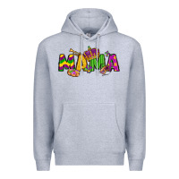 Heather Grey mama mardi gras Premium Hoodie - LillyAllenDesigns